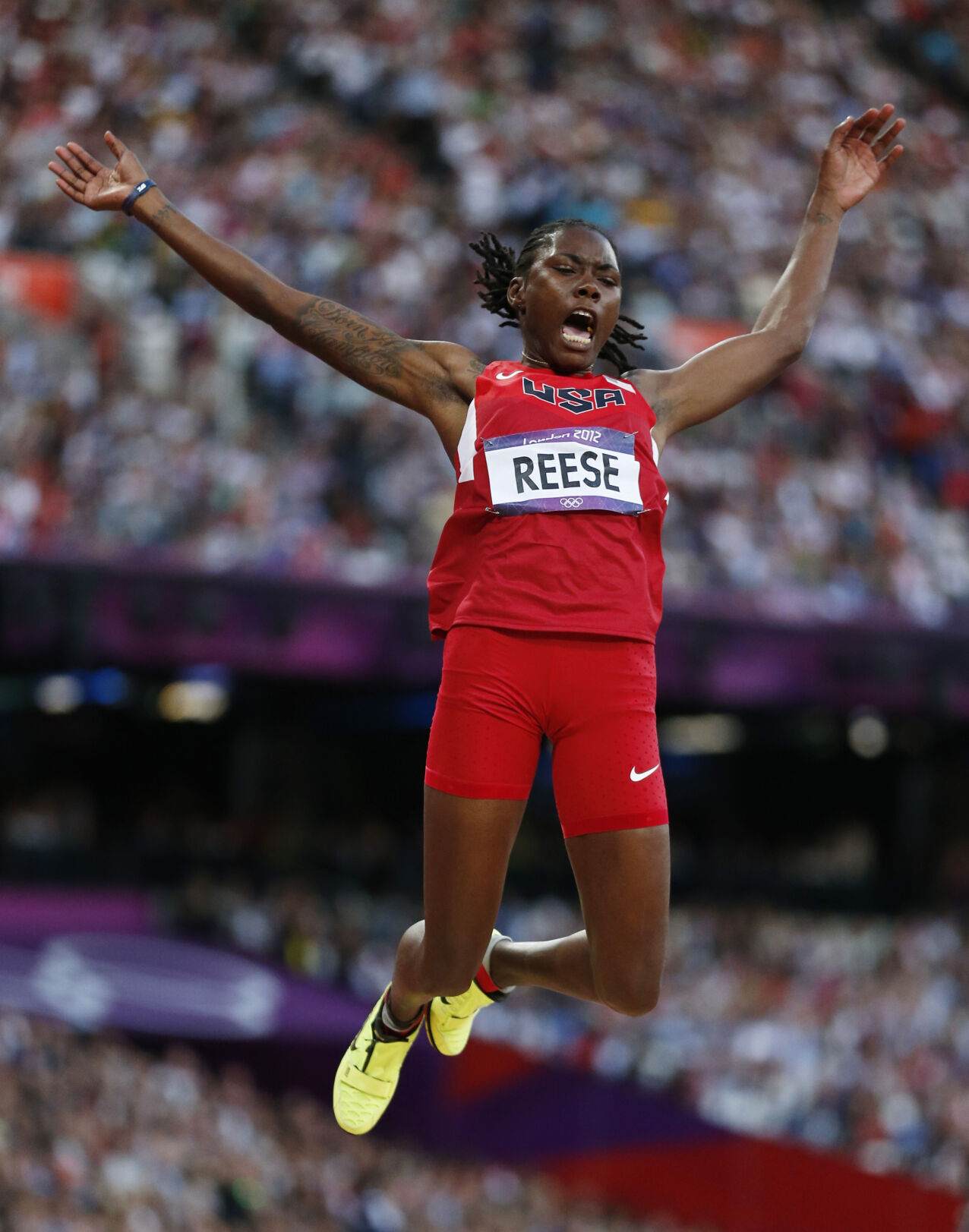 2012: Brittney Reese first American to win long jump since Jackie Joyner-Kersee